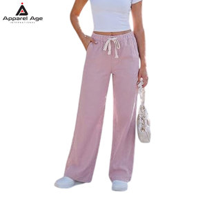 Pantalones vaqueros anchos elásticos de cintura media para mujer al por mayor, a la moda, de última tendencia - Product Image 3