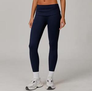 Leggings Deportivos de Cintura Alta, Tejidos, Ecológicos, 220g, Sólidos, Largos, Elásticos y Transpirables para Yoga - Product Image 1