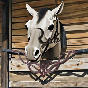 RUB INTERNATIONAL - Diadema de Cuero Hecha a Mano con Diseños de Cristales para Caballos, Colores y Tamaños Personalizados, Entrega Rápida, Artículos Ecuestres - Product Image 1