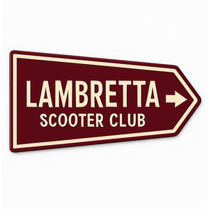 Letrero Metálico Vintage con Forma de Nube, Placa Direccional Lambretta Heaven Arrow, Decoración de Pared para Garaje, Cuarto de Hombre, Hogar, en Azul y Blanco - Product Image 6