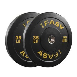Paires de disques de musculation en acier caoutchouté de 25 kg et 20 kg (35 lb) pour haltères olympiques, avec insert de 2 pouces, pour l'haltérophilie - Product Image 2