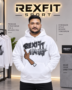 Men's <b>White</b> Pullover <b>Hoodie</b> Graphic Heavyweight Fleece <b>Oversized</b> Streetwear Sweatshirt Custom OEM Wholesale Casual Apparel 100% - Product Image 1