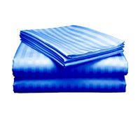 100% soie peignée 400 TC léger coton Satin rayé drap de lit taie d'oreiller housse de couette ensemble Portable plié jetable pour