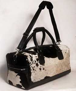 Sac de voyage de luxe en cuir véritable avec fermeture éclair, sac de week-end, sac de voyage pour une nuit, bagage à main LHODB-0160 - Product Image 1