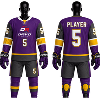 Jersey Hoki Sublimasi Kustom Grosir Seragam Hoki Es Pakaian Olahraga Tim OEM Produsen Jersey Tim Hoki yang Dipersonalisasi