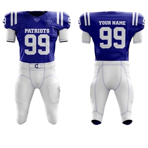 Uniforme de football américain en gros, sublimation numérique, jersey respirant à manches courtes et pantalon intégré - Product Image 6