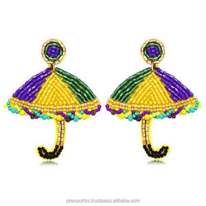 Pendientes de Aro con Cuentas Heart Boo, Plateados, Estilo Étnico, Joyería de Halloween, Cuentas de Colores Negro y Naranja, Unisex, para Fiestas de Disfraces - Product Image 5