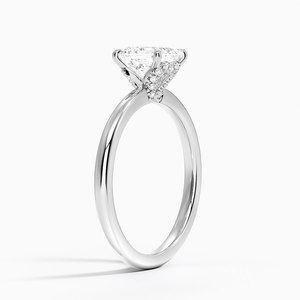 แหวน BOJ รุ่น 0101 ทรง Asscher Cut เงินแท้ 925 ประดับเพชรทรง Halo แบบหนามเตย แหวนเพชรเม็ดเดี่ยว 2 กะรัต สี D ความสะอาด VVS1 มอยส์ซาไนต์ รับรองโดย GRA - Product Image 2