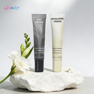 Kit de teinture pour cils et sourcils, <span class=keywords><strong>semi</strong></span>-<span class=keywords><strong>permanent</strong></span>, longue durée, formule douce, coloration rapide, kit de teinture professionnel pour sourcils, pour salon, maison, bricolage - Product Image 1