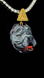 จี้เคลือบเคลือบเคลือบสำหรับใบหน้า3D ล่าสุดออกแบบได้ตามต้องการสำหรับผู้ชายเครื่องประดับฮิปฮอป3D หน้าสุนัขเครื่องประดับโลโก้ได้ตามต้องการ - Product Image 4