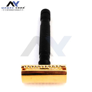 <b>Black</b> & Gold Double <b>Edge</b> Safety Razor Best Quality Wholesale Price Bulk Supplier Barber Supplier Safety Razors Oem Branding - Product Image 3