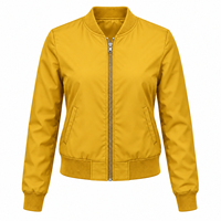 Blouson bomber pour femme, col montant, fermeture éclair sur le devant, design matelassé, rembourrage en coton, logo imprimé, service OEM