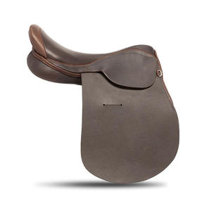 Selle de dressage et de polo professionnelle haut de gamme en cuir anglais véritable couleur camel, personnalisable, durable et certifiée - Product Image 6