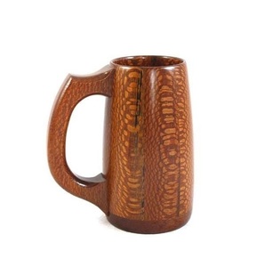 Eco Friendly Wooden Mug Handmade Solid Wood Coffee Cup Natural Finish Rustic Style Drinkware for Tea Coffee Milk - Product Image 3