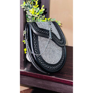 OEM ODM Scottish Two-Tone Grey Tweed Sporran Vegan Leather Kilt Sporran Handmade Pin Lock with <b>Chain</b> <b>Belt</b> 2026 - Product Image 4