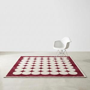 Alfombra de Lana Floral Clásica de Lujo en Borgoña y Marfil, Tejida a Mano, Suave, para Sala de Estar o Dormitorio - Product Image 3