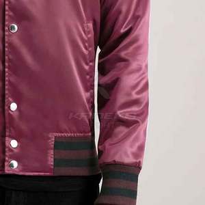 Men's Eco-Friendly Breathable Silk Jackets Soft Lightweight Outerwear <b>Covered</b> <b>Button</b> Closure Stand Front for Modern Fashion - Product Image 4