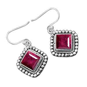 <b>Red</b> Beryl 925 Sterling Silver Stud <b>Earrings</b> Gold Plated Boho Wedding Anniversary Party Jewelry Handmade Luxury Gift for Women - Product Image 6