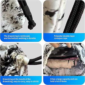 Mochila con cordón para deportes, gimnasio, playa, yoga, baile, viajes, camping, senderismo, 16x20 pulgadas, para hombres y mujeres - Product Image 3