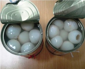 Lychees en conserve dans le sirop, lychees pelées de qualité supérieure |   Longue durée de conservation |   Origine Vietnam - Pack de 1 kg |   Marque Viet Delta |   M. Tom - Product Image 2