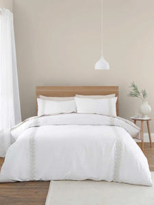 Juego de Fundas de Edredón de Algodón 100% Personalizadas al por Mayor, Bordadas con Hojas Beige, para Hotel, Hogar, Boda, 250 Hilos, Aptas para Lavadora - Product Image 5