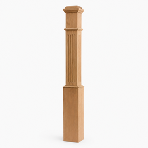 Boîte à marches en chêne massif blanc 4091F à prix compétitif - Pièces d'escalier personnalisées à détail cannelé réglable de EFS Thanh Nghia - Product Image 1