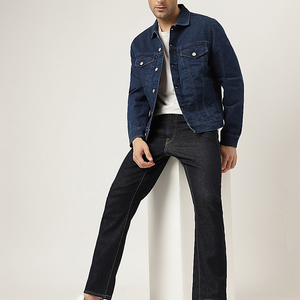 Veste en jean pour homme de haute qualité, personnalisée, nouvelle collection, style élégant, vente en gros OEM, vêtements décontractés avec logo en toile sur le devant pour garçons - Product Image 2