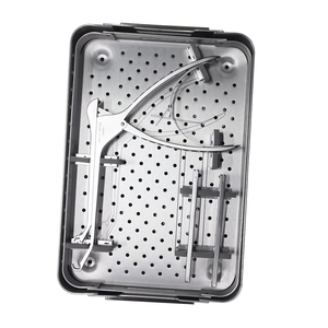 Kit d'instruments chirurgicaux manuels pour la colonne vertébrale en acier inoxydable, avec support orthopédique, forceps, pousseur, implant et kit de mesure - Product Image 4