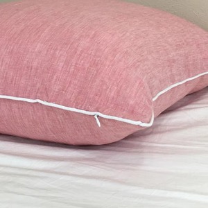 Oval Linen Cushion Cover with Drawstring Closure Nordic Style Home Decor <b>Pillow</b> <b>Case</b> Solid Color Breathable Sewing Design - Product Image 5