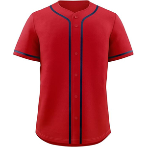 Maillot de baseball à 7 boutons, fermeture classique à patte, uniforme de softball - Product Image 1