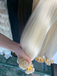 Extensiones de Cabello de Queratina 100% Cabello Virgen Vietnamita de Primera Calidad, Color Personalizado, Precio de Fábrica, Punta Plana Recta, Micro-Link, 200g - Product Image 2