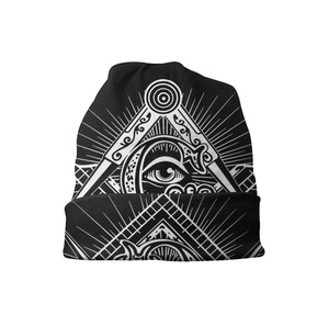 หมวกบีนนี่อะคริลิคถักลาย Blue Lodge ลายดวงตาแห่งพระเจ้าแห่งความอุทิศ หมวกกันหนาวสำหรับฤดูหนาว ขายส่ง - Product Image 1