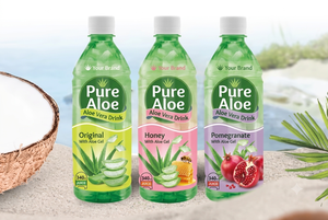 Boisson aux fruits tropicaux aromatisée à l'aloe vera, purée de l'aloe vera, faible en gras, boisson saine, bouteille de 500 ml, boisson naturelle à la pulpe d'aloe vera, rafraîchissement quotidien - Product Image 1