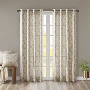 Pannello tenda finestra superiore Grommet con stampa traforata solo mantovana 1 pz - Product Image 1