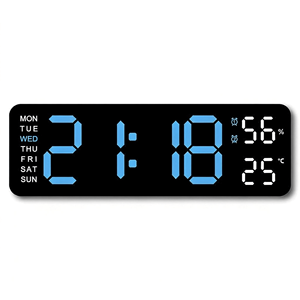 Orologio da Parete Digitale con Grande Display LED, Doppio Allarme, Dimmerazione Automatica, Indicatore di Umidità, Numeri Grandi per Ufficio e Aula - Product Image 1