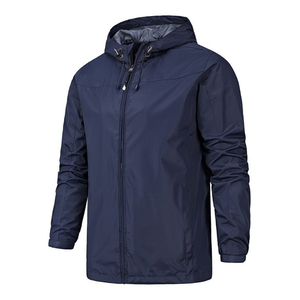 Veste coupe-vent réfléchissante en polyester sur mesure pour homme, grande taille, design vintage rétro, imperméable, disponible en blanc, bleu marine, kaki - Product Image 2