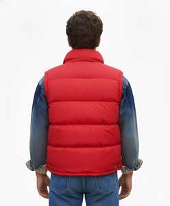 Blouson Bomber d'Hiver pour Homme, Couleur Bordeaux, Coupe Slim, Tissu en Toile Rempli de Polyester, Coupe-Vent, Vêtement d'Extérieur - Product Image 5