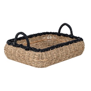 Homes Gardens Seagrass <b>Storage</b> <b>Basket</b> with Handles Handmade <b>Storage</b> <b>Basket</b> Wholesale eco-friendly Made in Viet Nam - Product Image 1