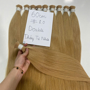 Venta al por mayor 8,0 Color a granel recto 100% virgen vietnamita pelucas de cabello humano Super doble dibujado Glueless extensiones competitivas - Product Image 2