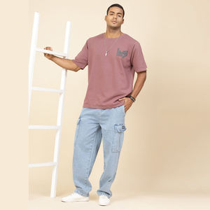 Nueva Camiseta de Verano para Hombre, Estilo Oversize, con Estampado en Serigrafía, Antiarrugas, Logotipo Frontal Personalizado, Venta al Por Mayor, Mezcla de Algodón y Poliéster - Product Image 2