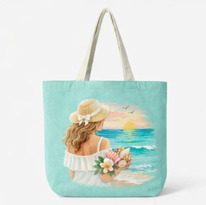 Sac de shopping en toile brodé avec logo personnalisé, grande capacité, réutilisable, en coton, robuste, sac écologique pour femmes - Product Image 4