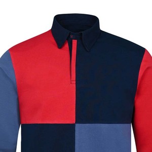 Chemise à manches longues pour homme, style rugby, 100% coton, coupe classique, respirante, séchage rapide, imprimée, antibactérienne, personnalisable, contrastée - Product Image 2