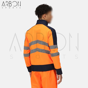 Vestes de sécurité orange réfléchissantes à haute visibilité, coupe-vent, imperméables, avec impression de logo personnalisé, nouvelle tendance, fournisseur fiable. - Product Image 4