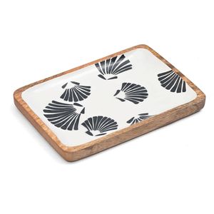 Plateau de service en métal en forme de cœur, motif cœur noir et blanc, assiette décorative en métal, plat à bijoux, décoration d'intérieur, plateau à dessert - Product Image 3