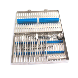 Kit de restauration dentaire en amalgame de 20 pièces avec cassette de stérilisation, instruments de remplissage en acier inoxydable pour dentiste, kit professionnel - Product Image 1