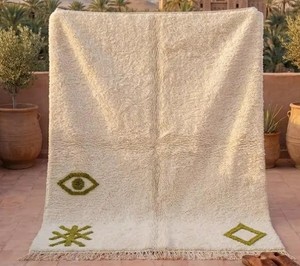 Alfombras y Tapetes Grandes Personalizados 100% Lana, Hechos a Mano, Lavables, para Sala de Estar, Estilo Marroquí - Product Image 6