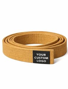 Ceinture de BJJ personnalisée OEM, broderie sur mesure, 100% coton tissé perlé, vêtements d'arts martiaux avec logo et étiquette personnalisés - Product Image 4