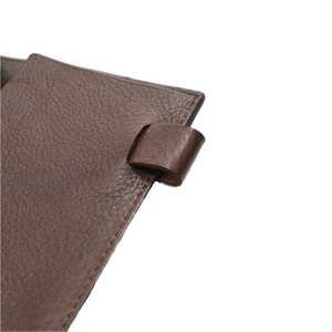 Carpeta de anillas de Planificador de cuero texturizado vaquero hecho a mano con tinte índigo tradicional, Japón - Product Image 4