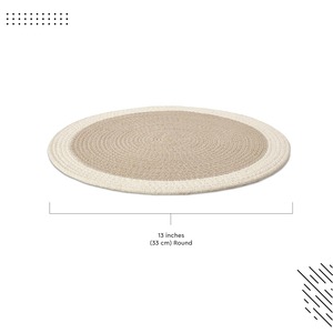 Premium Quality Handwoven Cotton Table <b>Mat</b> for Dining Table for Home or Restaurant Available at Affordable Price - Product Image 6