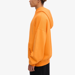 Sudadera con Capucha Naranja Extra Grande para Hombre, 100% Algodón, Felpa Francesa, Estilo Casual, Color Sólido, Diseño con Bolsillo, Ropa de Otoño - Product Image 2